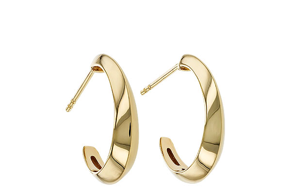 H329-38674: GOLD EARRINGS (19MM)