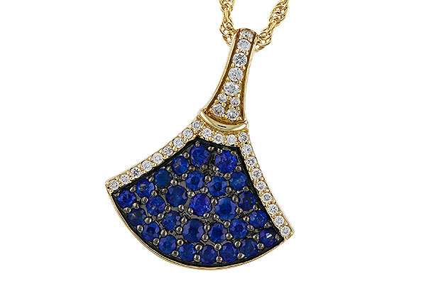 H329-40538: NECKLACE .71 TW SAPPHIRE .85 TGW