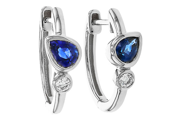 H329-41447: EARRINGS .51 SAPPHIRE .57 TGW