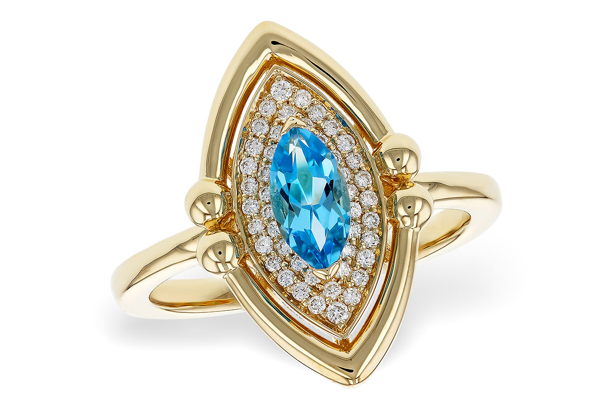 H329-45020: LDS RG .54 BLUE TOPAZ .70 TGW (8x4MM BT)