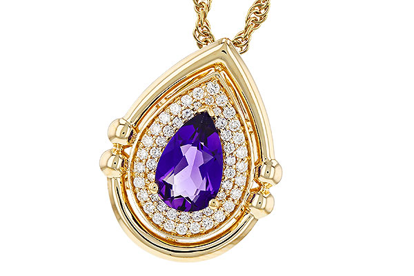 H330-27774: NECKLACE .70 AMETHYST .86 TGW (8x5MM AMY)