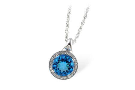 K242-12356: NECK 3.87 BLUE TOPAZ 4.01 TGW