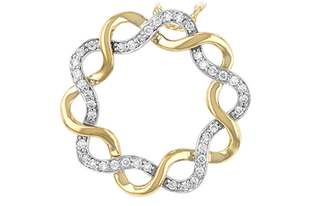 K243-05083: NECKLACE .30 TW (YG & WG)