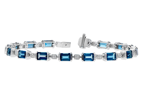 K327-56856: BRACELET 7.90 LONDON BLUE TOPAZ 8.13 TGW