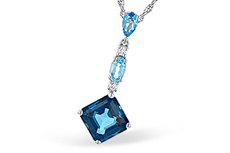 K327-57765: NECK 2.95 TW BLUE TOPAZ 3.00 TGW