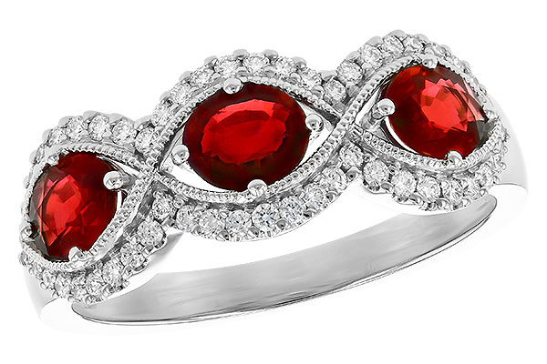 K327-58692: LDS WED RG 1.10 TW RUBY 1.35 TGW (6x4MM RUBY)