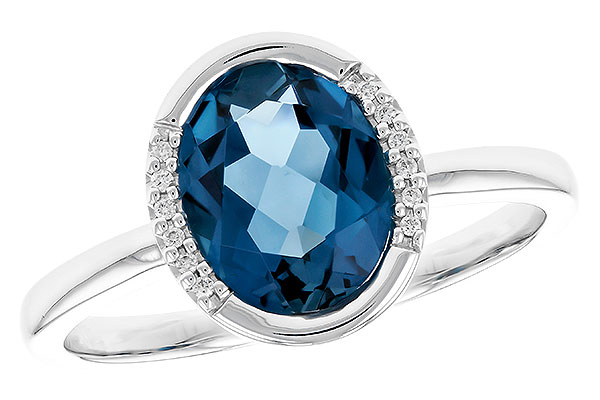 K328-49611: LDS RG 1.90 TW LONDON BLUE TOPAZ 1.93 TGW(9x7 LBT)