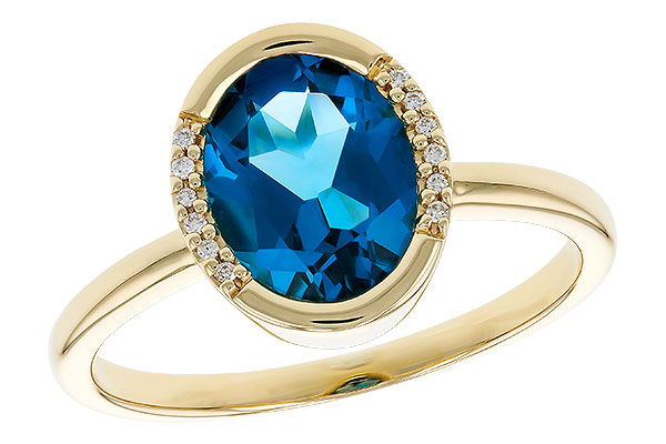 K328-49611: LDS RG 1.90 TW LONDON BLUE TOPAZ 1.93 TGW(9x7 LBT)