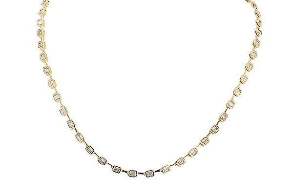 K328-50492: NECKLACE 2.05 TW BAGUETTES (17 INCHES)