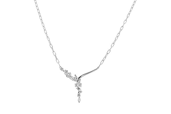 K328-52311: NECKLACE 1.22 TW FANCY CUT DIAMONDS (18")