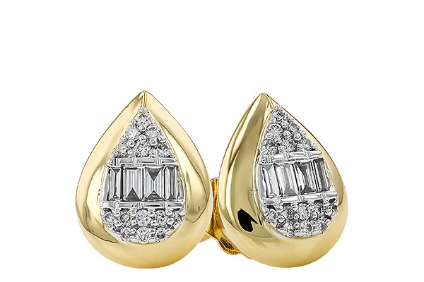 K328-54111: EARRINGS .09 BAG .18 TW