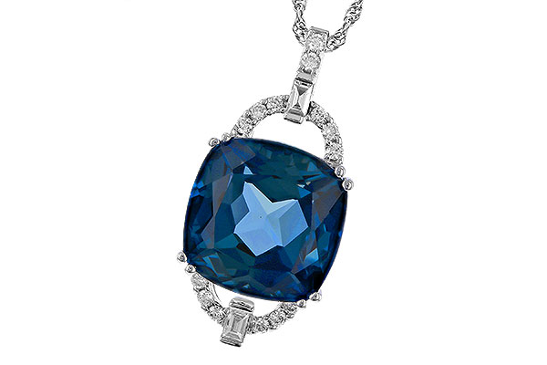 K329-37783: NECK 9.00 LONDON BLUE TOPAZ 9.20 TGW (12MM LBT)