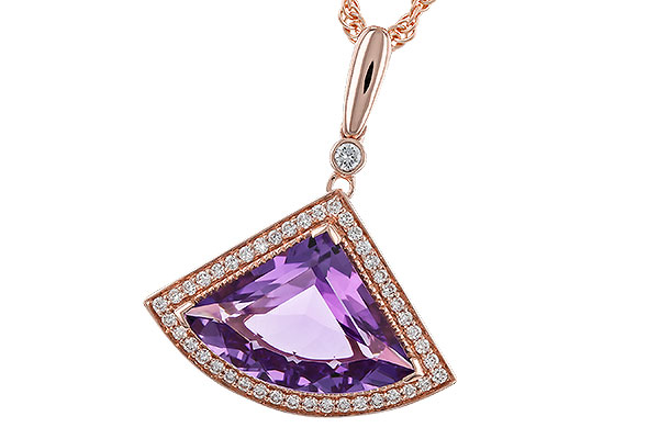 K329-38647: NECKLACE 2.80 AMETHYST 2.97 TGW