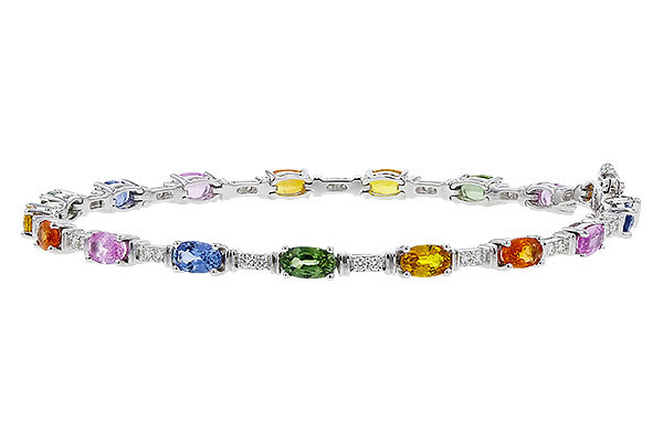 K329-38711: BRACELET 4.76 MULTI-COLOR SAPPH 5.08 TGW (7")