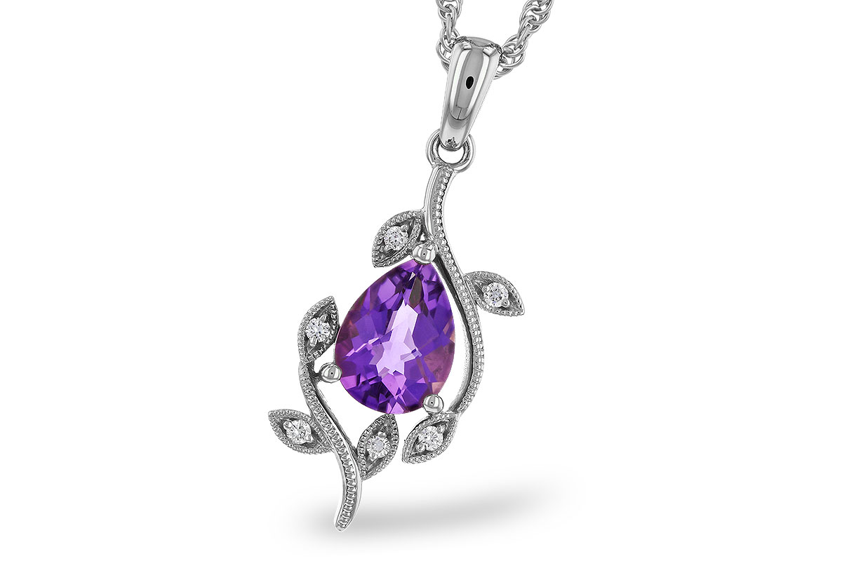 K329-39592: NECKLACE .88 AMETHYST .93 TGW (8x6MM AMY)