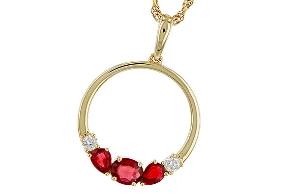 K329-40520: NECKLACE .79 RUBY .89 TGW