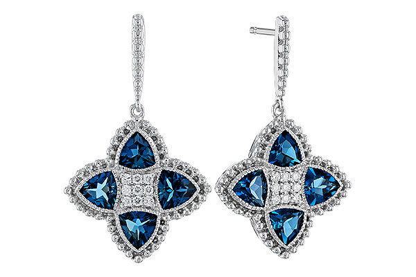 K329-41374: EARRINGS 1.73 LONDON BLUE TOPAZ 1.82 TGW
