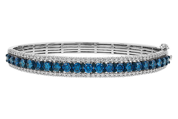 K329-41420: BANGLE 4.05 BLUE DIAS 5.50 TW