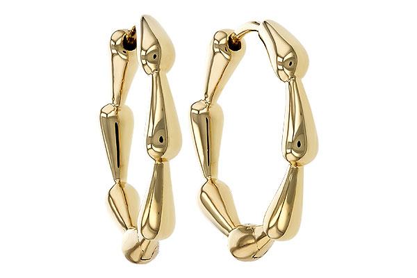 K329-42320: GOLD EARRINGS (21MM)
