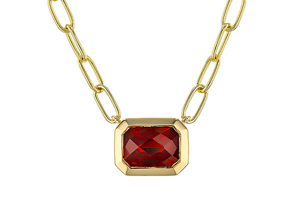 K329-42338: NECKLACE 1.45 GARNET (18")