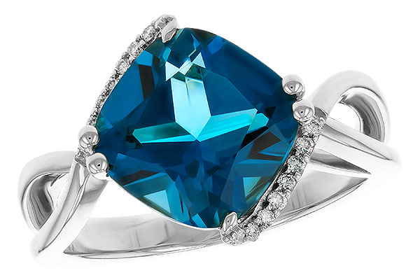 K329-43229: LDS RG 4.42 LONDON BLUE TOPAZ 4.50 TGW (10MM LBT)