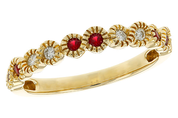 K329-43247: LDS WED RG .16 TW RUBY .25 TGW