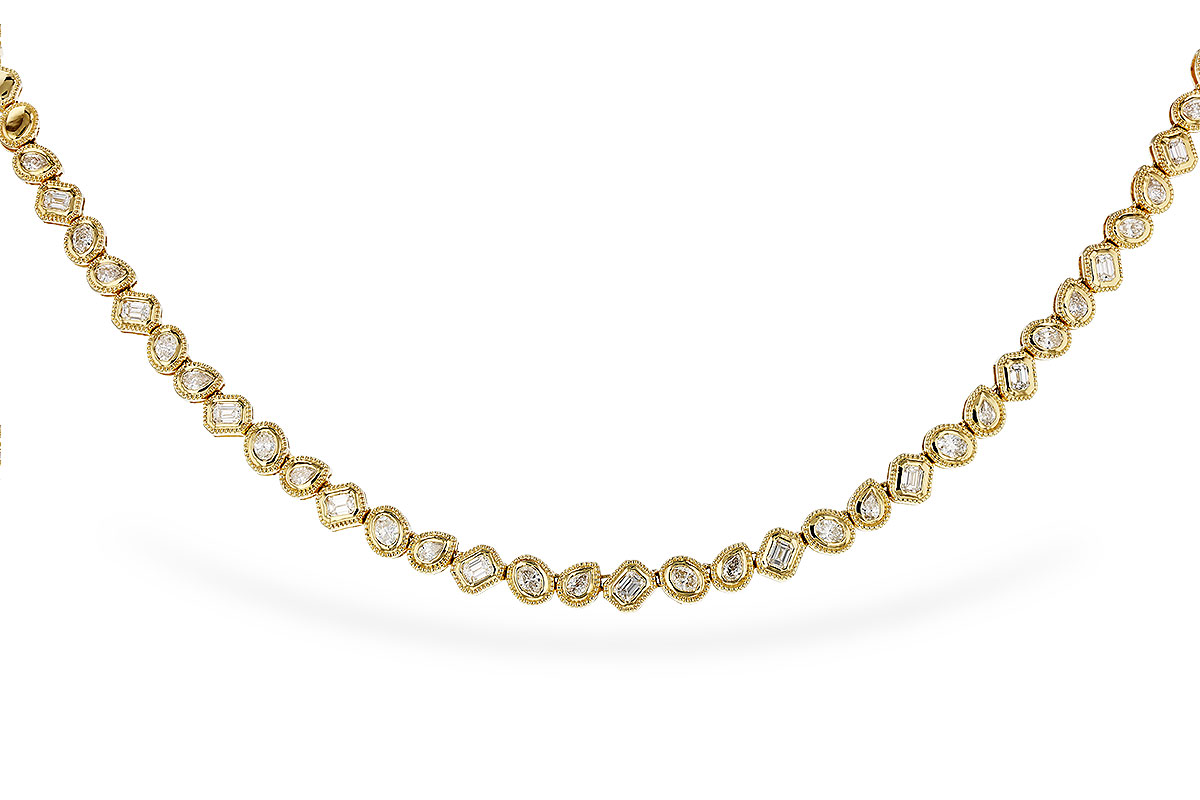 K329-44165: NECKLACE 2.25 TW FANCY CUT DIAS (17.25")