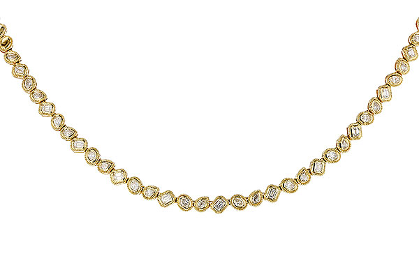 K329-44165: NECKLACE 2.25 TW FANCY CUT DIAS (17.25")