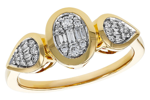 K329-45065: LDS DIA RG .07 TW BAGUETTE .17 TW