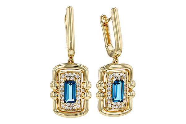 K330-27774: EARR .82 TW LONDON BLUE TOPAZ 1.00 TGW (6x3MM LBT)