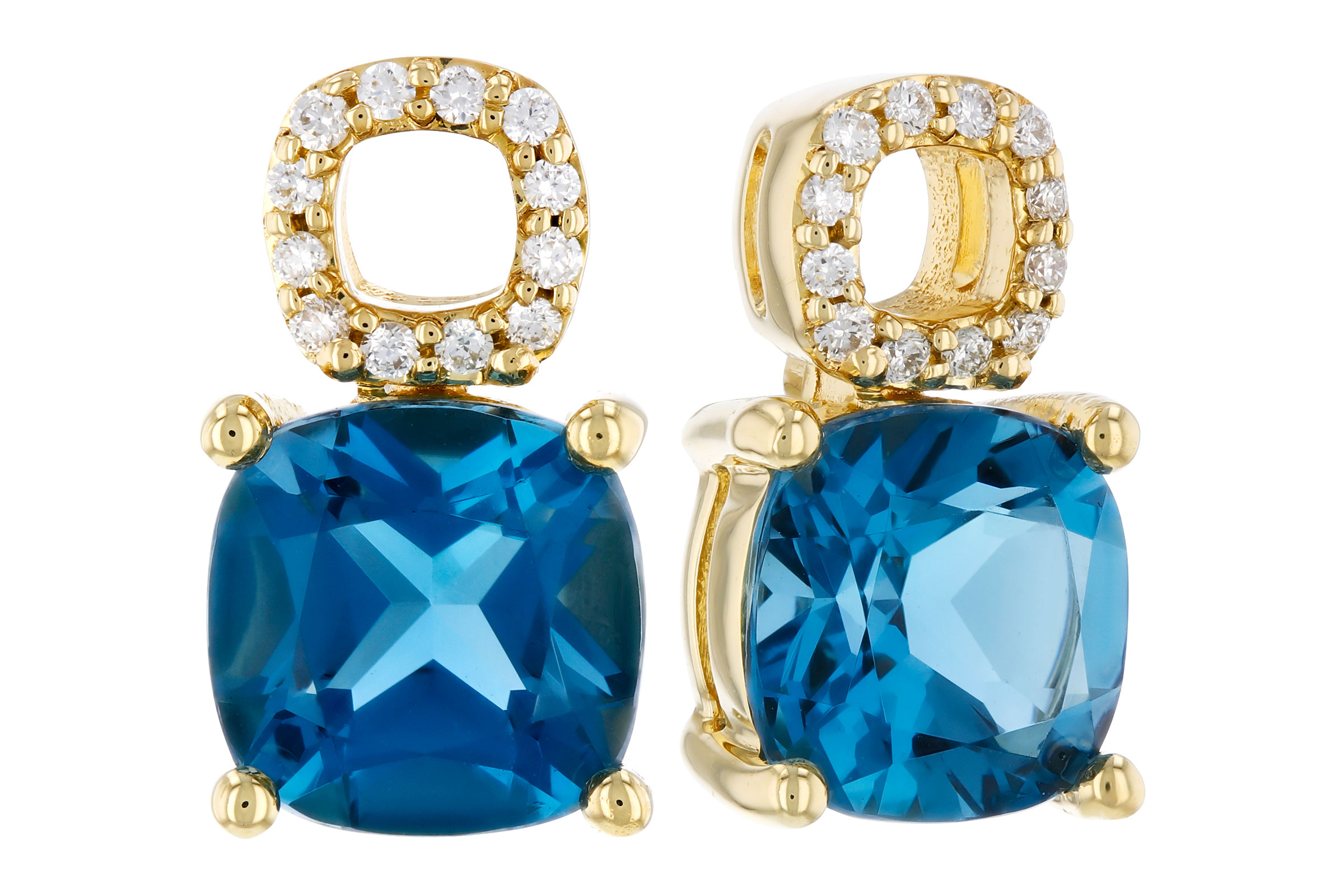 K330-29592: EARR 1.92 TW LONDON BLUE TOPAZ 1.98 TGW (6MM LBT)