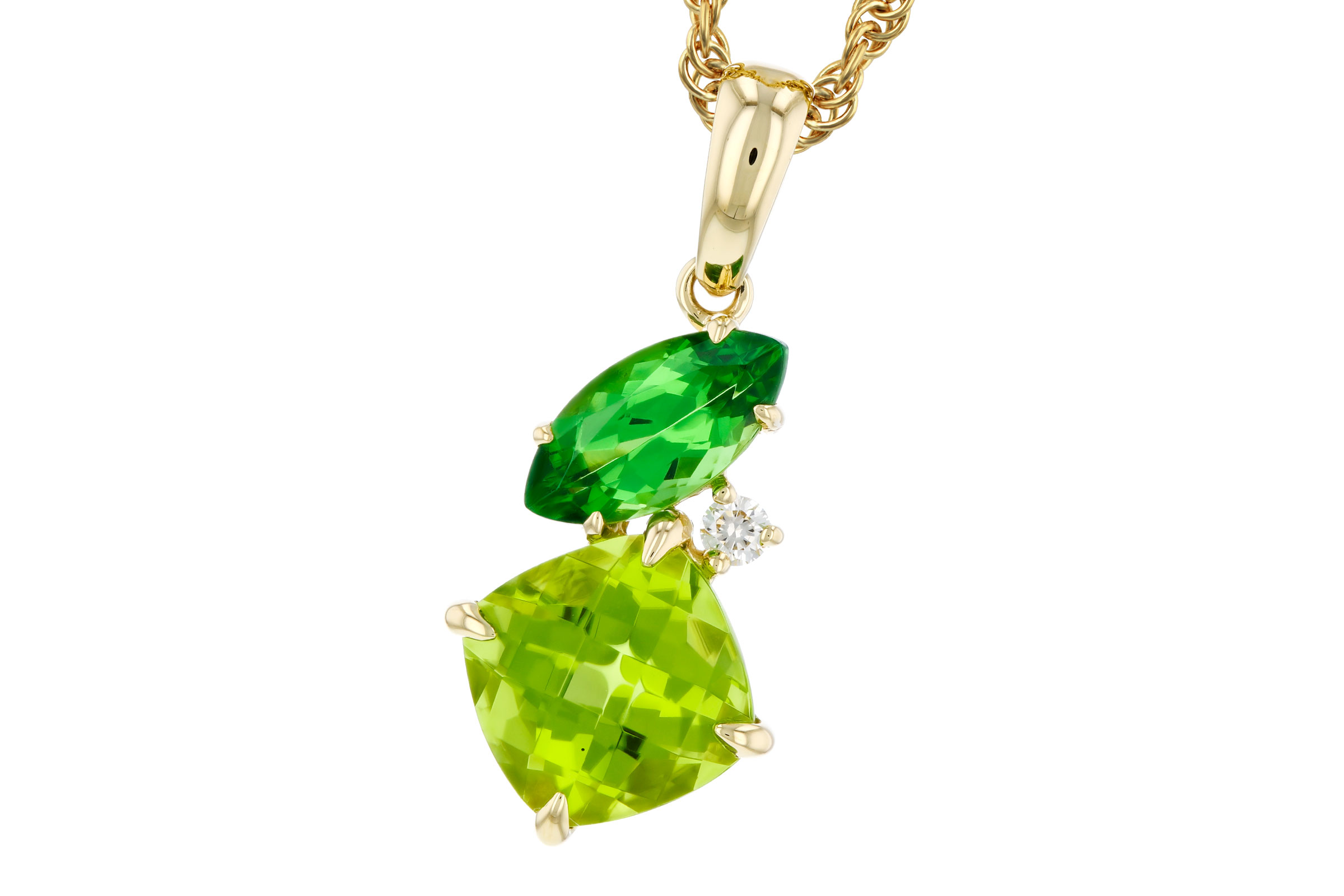 K330-30474: NECKLACE 1.97 TW SEMI-PREC (PER,TSAV) 2.00 TGW