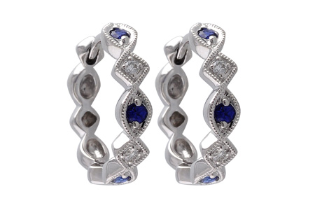 L055-73183: EARRINGS .20 SAPP .25 TGW