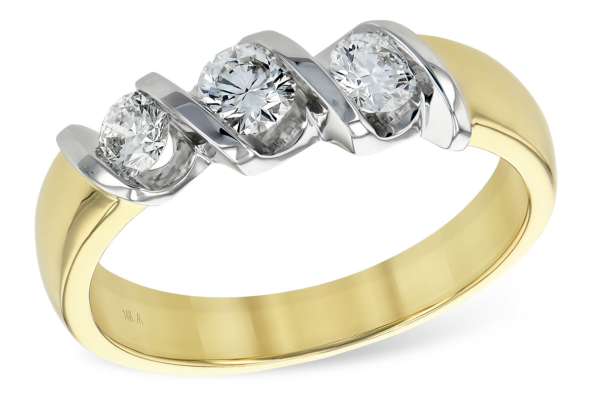 L147-61374: LDS WED RING .20 BR .50 TW