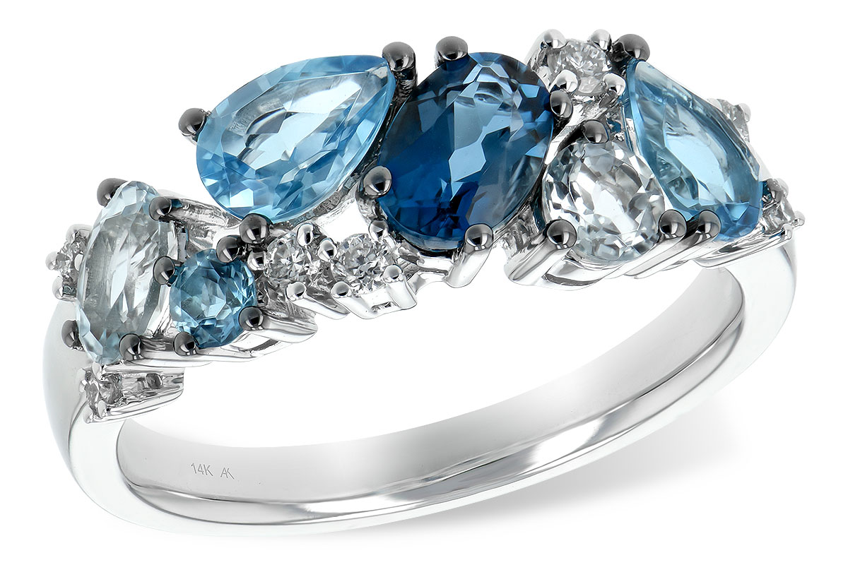 L243-91447: LDS RG 2.05 BLUE TOPAZ 2.16 TGW