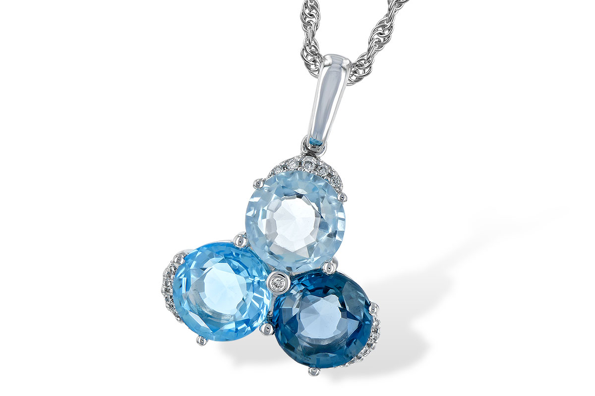 L243-92356: NECK 4.01 BLUE TOPAZ 4.06 TGW