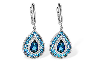 L244-85974: EARR 3.15 TW BLUE TOPAZ 3.32 TGW