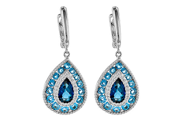 L244-85974: EARR 3.15 TW BLUE TOPAZ 3.32 TGW