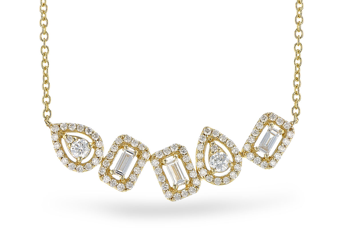 L327-58656: NECK .15 TW BAGUETTES .55 TW (18")