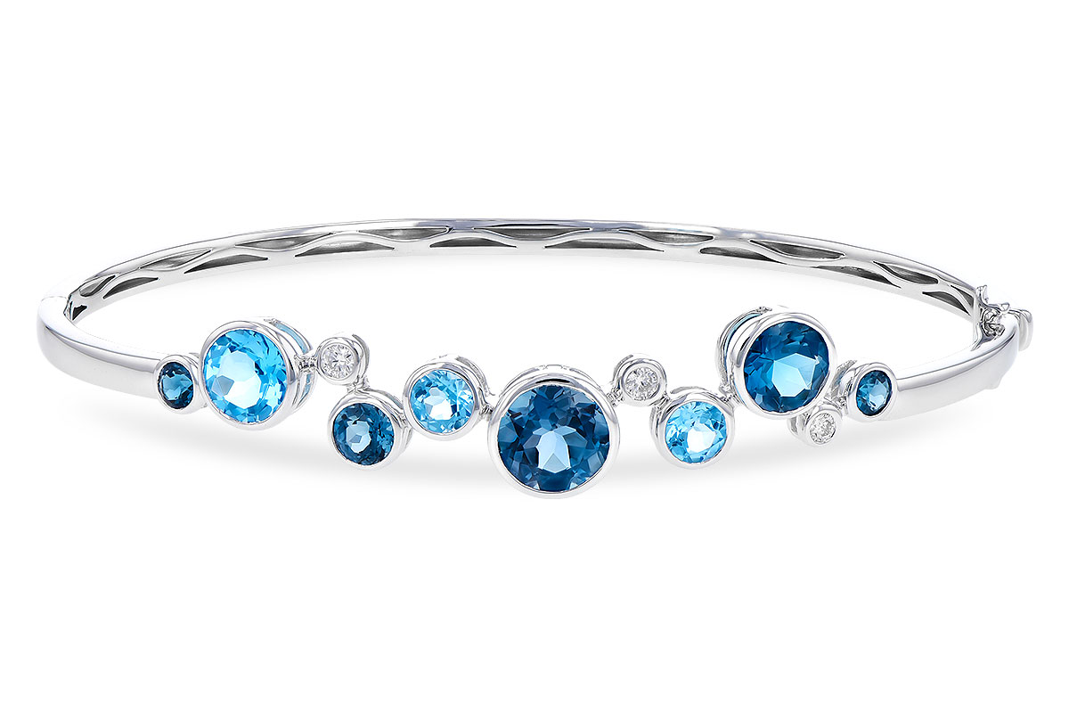 L328-45938: BANGLE 3.95 TW BLUE TOPAZ 4.06 TGW
