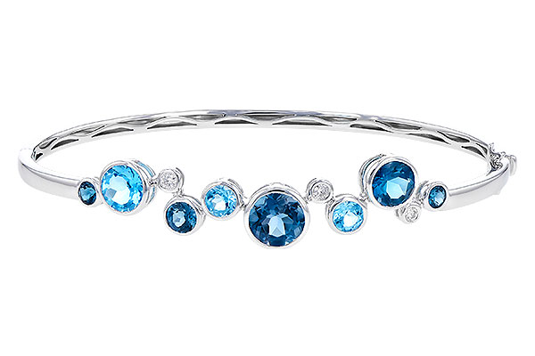 L328-45938: BANGLE 3.95 TW BLUE TOPAZ 4.06 TGW