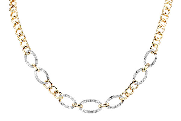 L328-47765: NECKLACE 1.12 TW (17")(INCLUDES BAR LINKS)