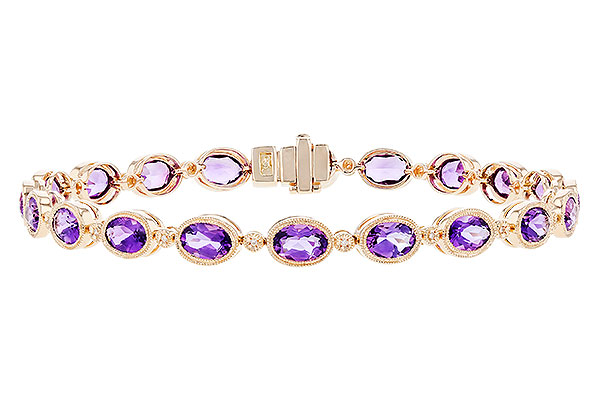 L328-47792: BRACELET 6.86 TW AMETHYST 6.90 TGW