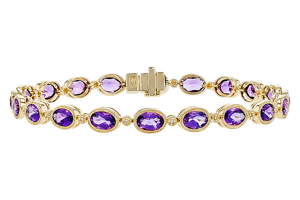 L328-47792: BRACELET 6.86 TW AMETHYST 6.90 TGW