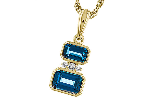 L329-38692: NECK .95 TW LONDON BLUE TOPAZ .98 TGW