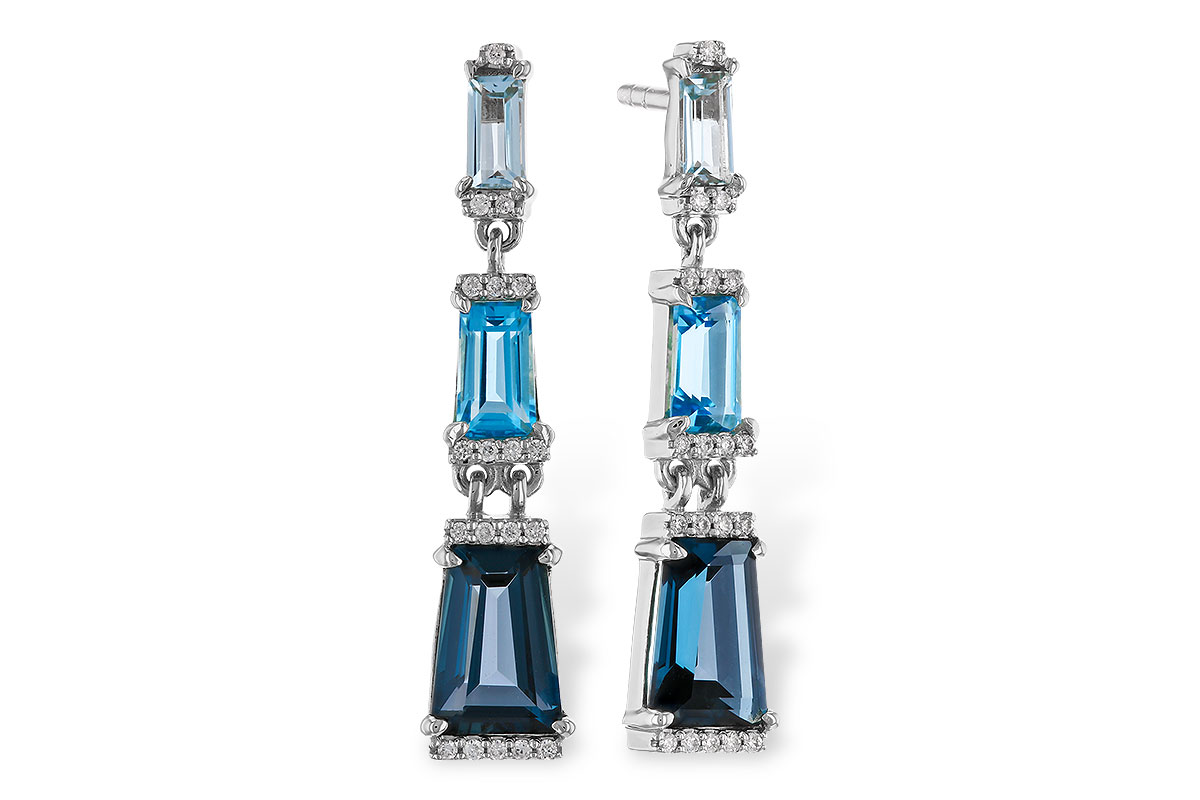 L329-40483: EARRINGS 2.55 BLUE TOPAZ 2.62 TGW