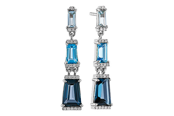 L329-40483: EARRINGS 2.55 BLUE TOPAZ 2.62 TGW