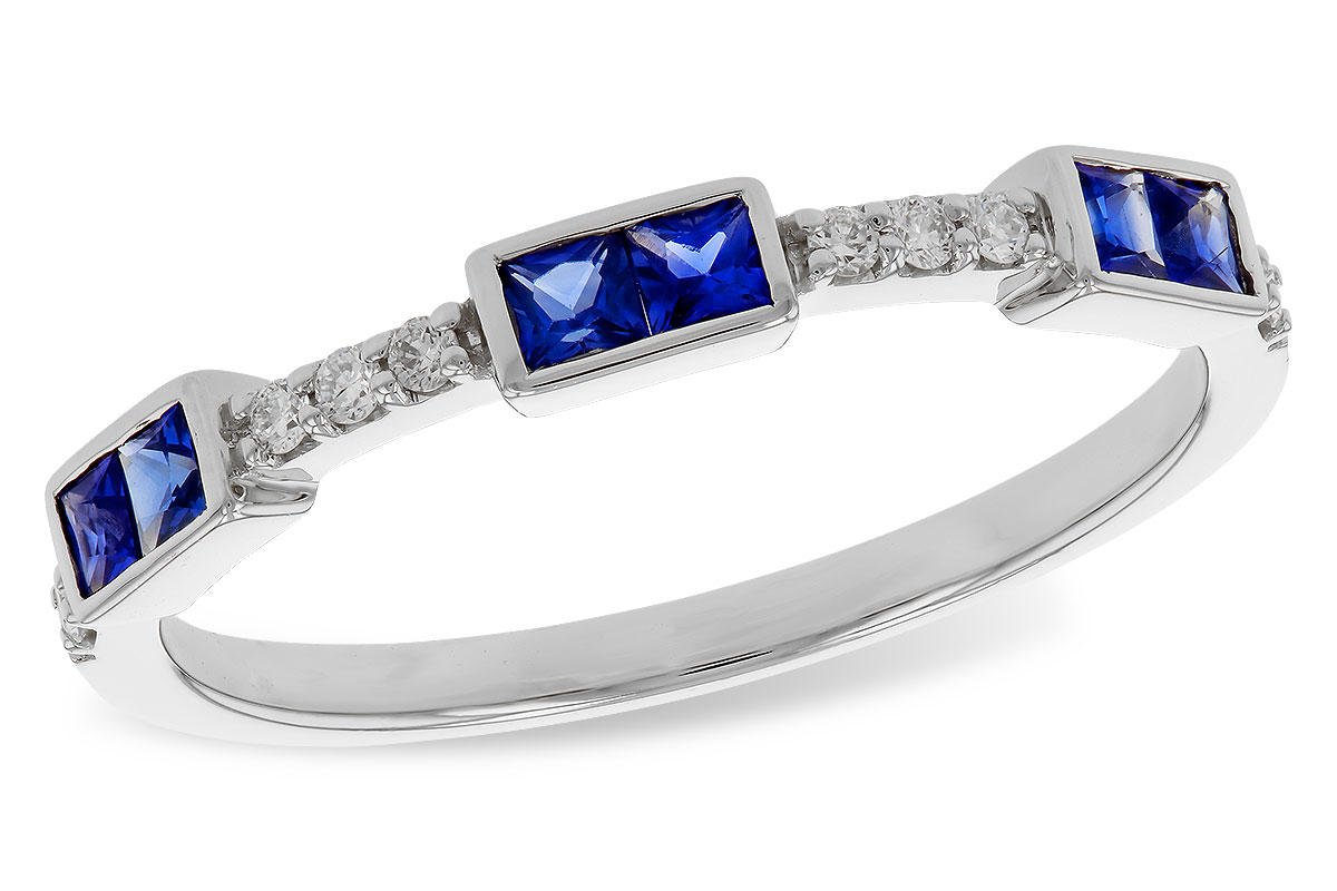 L329-40538: LDS WED RG .36 SAPPHIRE .43 TGW