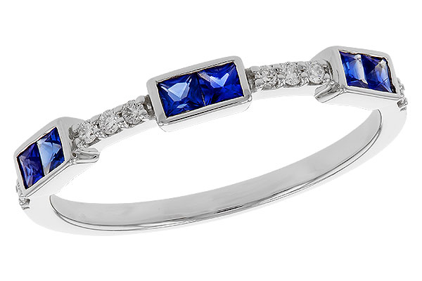 L329-40538: LDS WED RG .36 SAPPHIRE .43 TGW