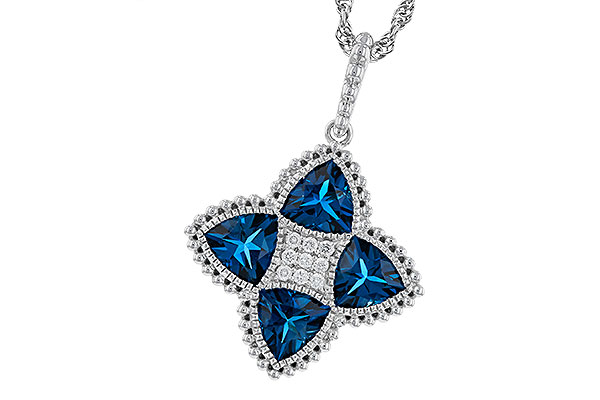 L329-41374: NECKLACE 2.79 LONDON BLUE TOPAZ 2.85 TGW